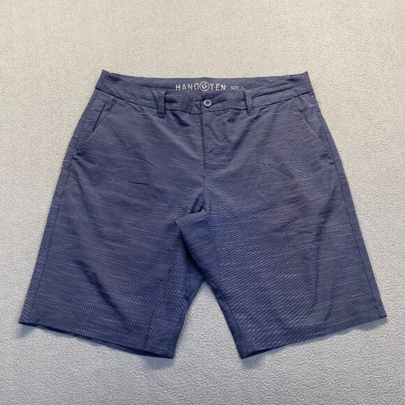 Hang Ten Men’s Hybrid Shorts Size 38, Navy Blue, Flat Front,Drawstring - Picture 12 of 12